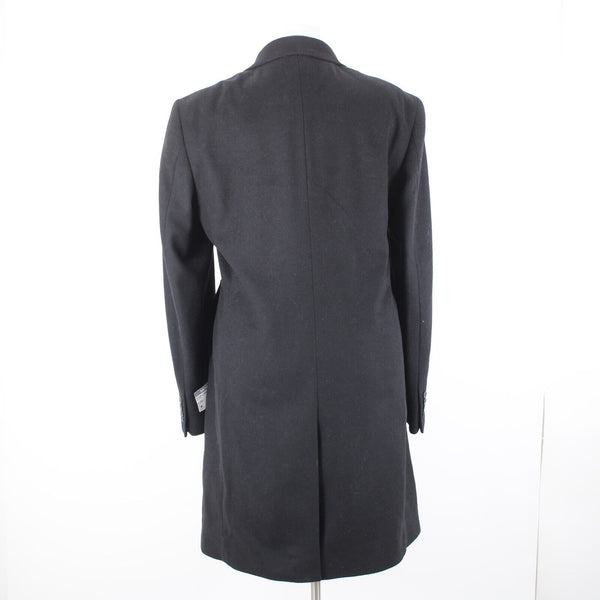 Michael Kors NEW $495 Kavon Sz 42L Black Buttons Lined Wool Nylon Cashmere Coat