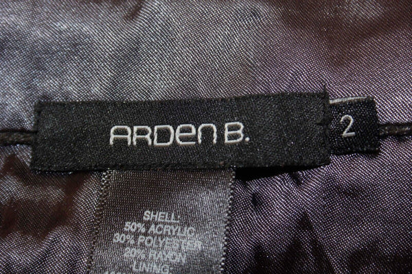 Arden B Sz 2 x 29 Gray Pinstripe Acrylic Polyester Blend Trouser Pant