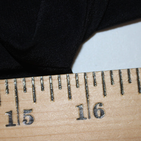 Madewell Top Sz XXS Black Cream Rust Stitching Crop Open Back 100% Silk Top