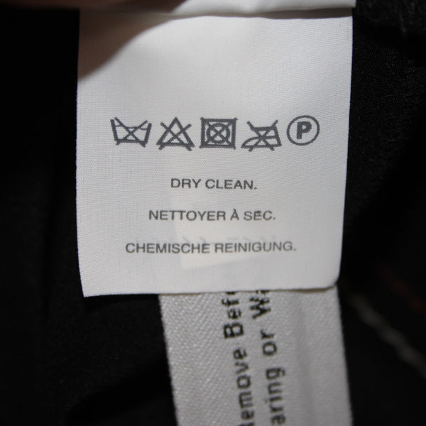 Madewell Top Sz XXS Black Cream Rust Stitching Crop Open Back 100% Silk Top