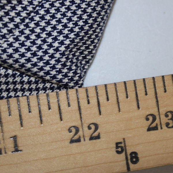 Carlisle Sz 16 Navy Blue White Brown Faux Pockets Lined Silk Wool Cotton Jacket