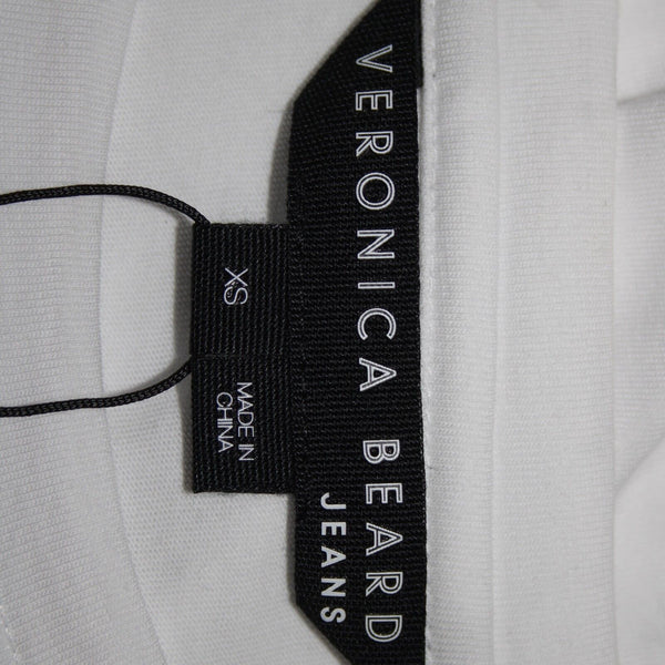 Veronica Beard NEW $248 Sz XS White Balloon Sleeve Fitted Cotton Spandex Top