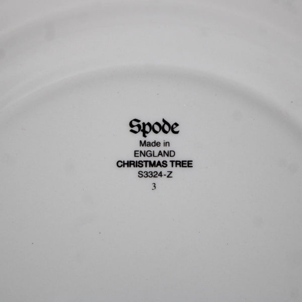 Spode White Green Multi Color Christmas Tree S3324 8" Plate