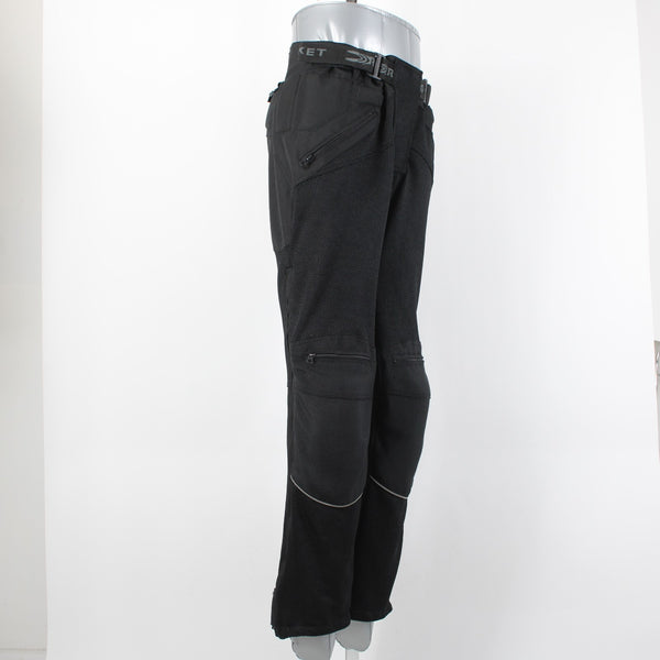 Joe Rocket Sz L 12-14 Black Nylon Mesh Mixed Media Padded Motorcycle Pants