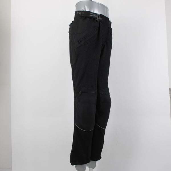 Joe Rocket Sz L 12-14 Black Nylon Mesh Mixed Media Padded Motorcycle Pants