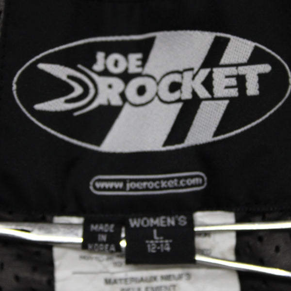 Joe Rocket Sz L 12-14 Black Nylon Mesh Mixed Media Padded Motorcycle Pants