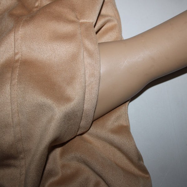 Wet Seal NEW $40 Sz M Tan Waterfall Faux Suede 100% Polyester Wrap Sweater
