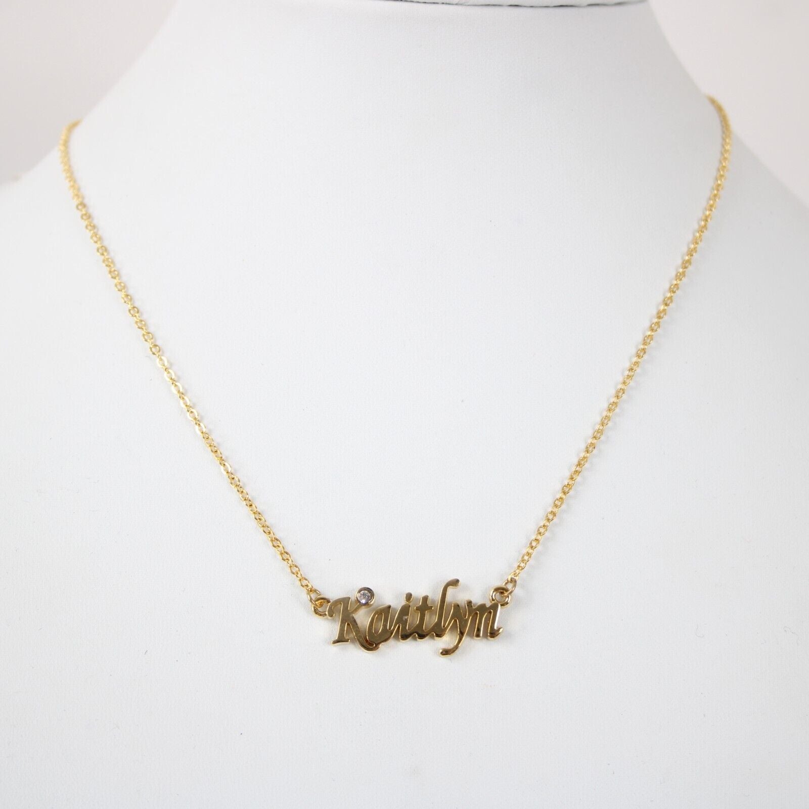 KAITLYN NEW Goldtone Rhinestone Accent 14.5" w 4.5" Multi Ring Ext Necklace