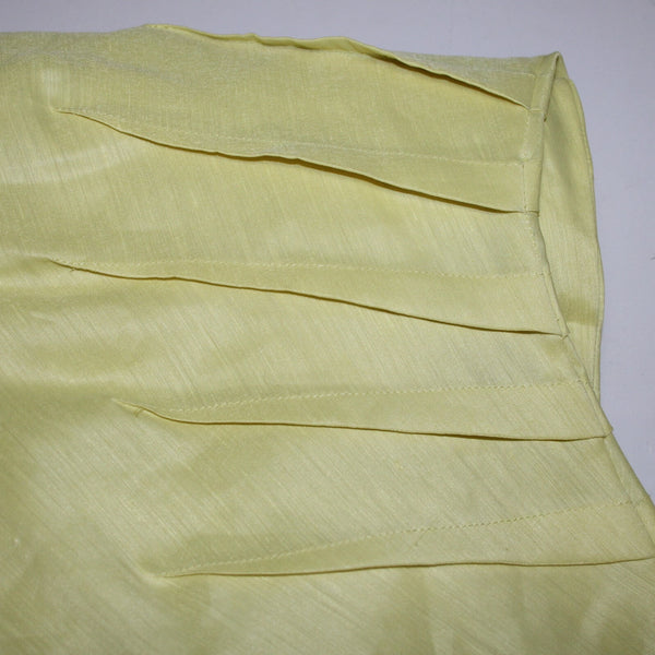Nic + Zoe Sz S Yellow Collar Button 3/4 Sleeve Linen Polyester Blend Classic Top