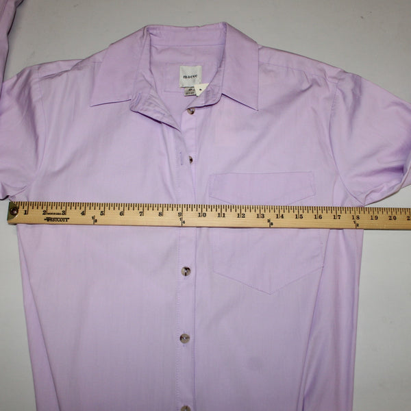 Maeve Dress NEW $148 Sz XS Lavender Purple Buttons 100% Cotton Dress