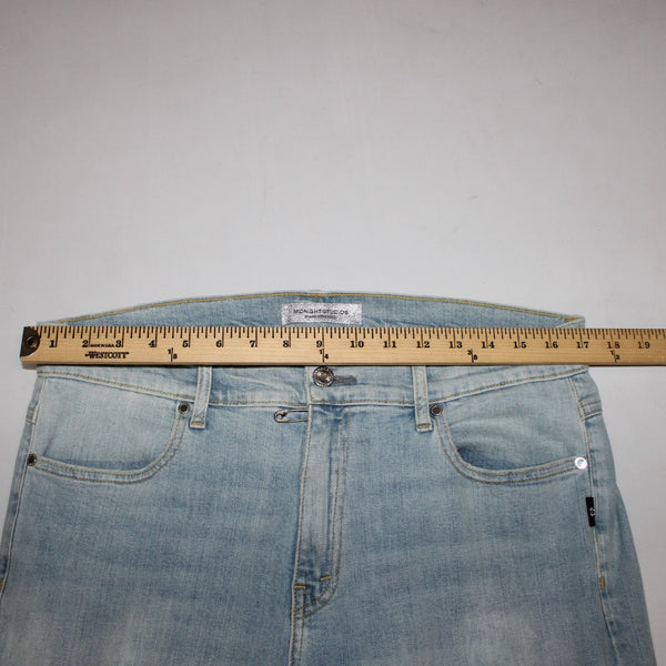 Shane Gonzales Jeans Midnight Studios Sz 33 x 33 Blue Denim Cotton Elastane Jean