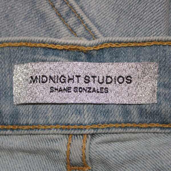 Shane Gonzales Jeans Midnight Studios Sz 33 x 33 Blue Denim Cotton Elastane Jean