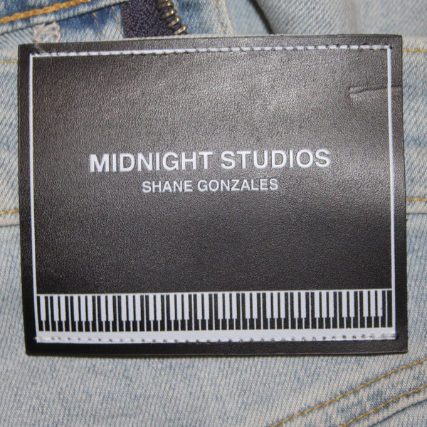 Shane Gonzales Jeans Midnight Studios Sz 33 x 33 Blue Denim Cotton Elastane Jean