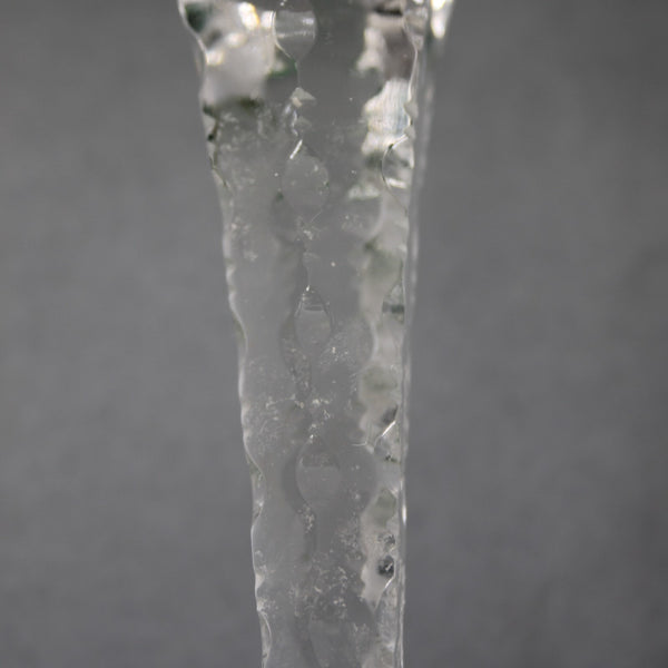 Bohemian Green Wine Glass Czechoslovakia Crystal Cut Green 8" Wine Glass