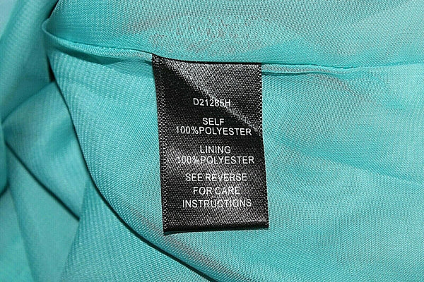Aakaa S Aqua Lined Strappy Back 100% Polyester Silky Shift Dress