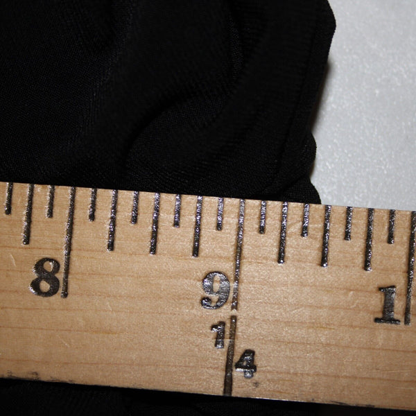Frank Lyman Sz 4 x 34 Black Faux Pearl Trimmed Slit Elastic Waist Polyester Pant