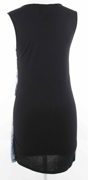 Sweet Rain Sz S Girl in Hat Black White Multi 100% Polyester Rayon Dress