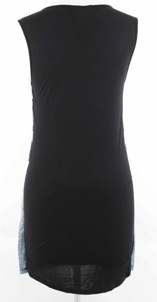 Sweet Rain Sz S Girl in Hat Black White Multi 100% Polyester Rayon Dress