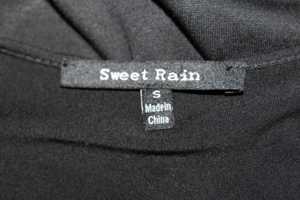 Sweet Rain Sz S Girl in Hat Black White Multi 100% Polyester Rayon Dress