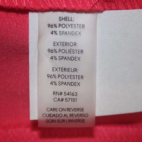 Calvin Klein Dress Sz 6 Pink Zip Closure Short Sleeve Pencil Polyester Spandex