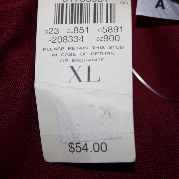 Ann Taylor NEW $54 Sz XL Burgundy Red Twisted Neck Lyocell Spandex Top