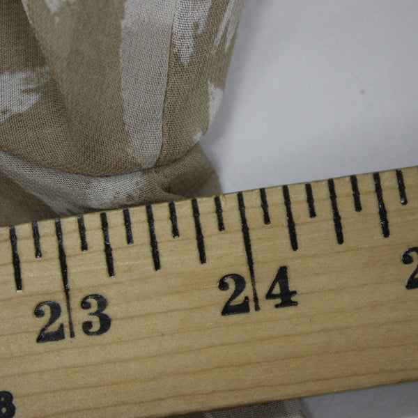 Blu Pepper Sz S Brown White Sheer Collared Ruched Buttons 100% Polyester Top