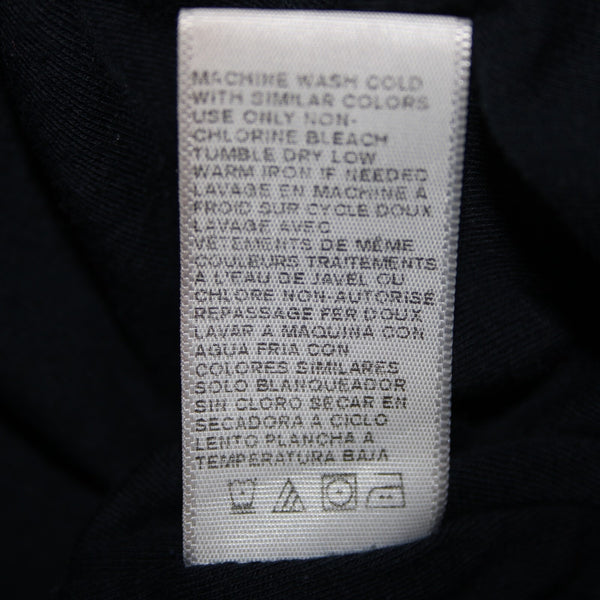 James Perse Standard Sz 4 Navy Blue Ruched Sides Round Neck Cotton Spandex Dress