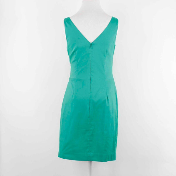 Lauren Ralph Lauren Sz 4 Green Lined Side Swept Nylon Blend Dress