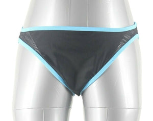 Adore Me Sz L Black Blue Fishnet Mesh Inset Nylon Blend Bikini Bottom