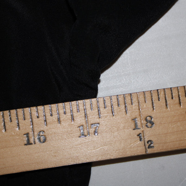 White House Black Market Silk Sz 2 Black Buttons Belted Collared Silk Poly Dress