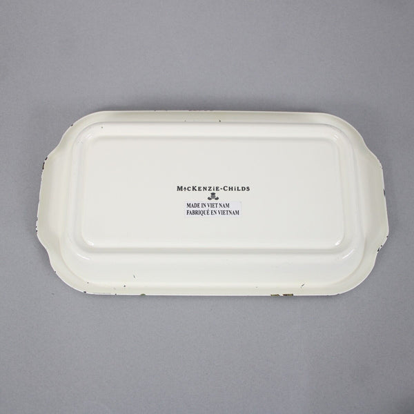 Mackenzie Childs White Multi Color Flower Market 8.75" Butter Box