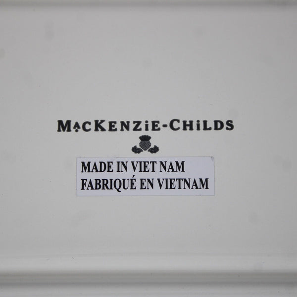 Mackenzie Childs White Multi Color Flower Market 8.75" Butter Box