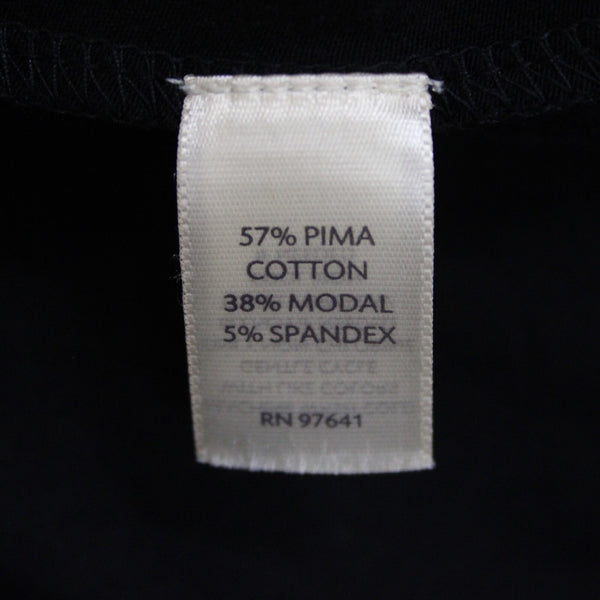 Pure Jill Sz M Black Stretch Shrt Sleeve Unlined Pima Cotton Modal Spandex Dress