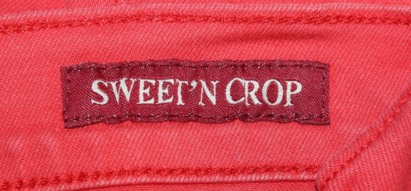 Lucky Sweet n Crop Sz 4 / 27 x 26 Faded Red Cotton Blend Denim Crop Jeans