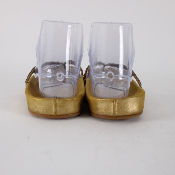Pedro Garcia Sandals Sz 35 Gold Lurex Burnished Gold Rhinestones Sissi Sandals