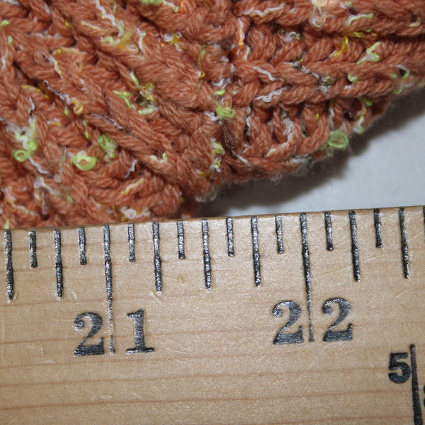 Free People Sweater Sz XS Orange Multi Colored Turtleneck Knit Cotton Sweater