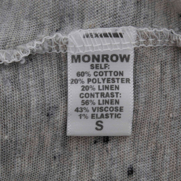Monrow Sz S Tan Cream Drawstring Cotton Polyester Linen Viscose Tank Dress