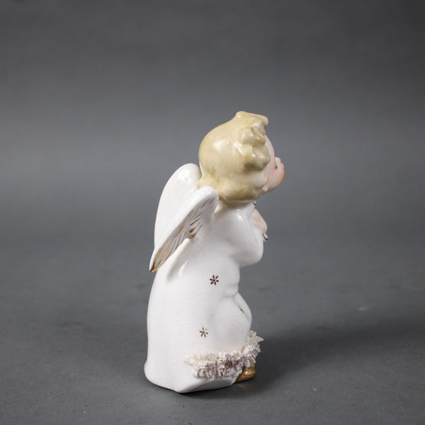 Fine A QualityvWhite Gold Multi Fine Quality Japan 5" Angel Girl Kiss Figurine