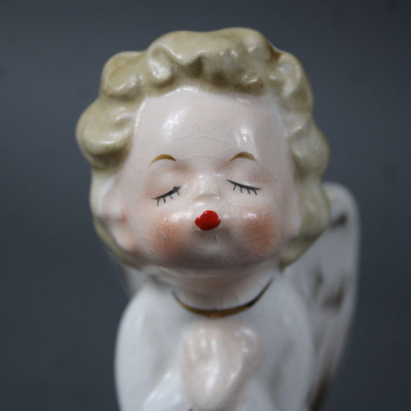 Fine A QualityvWhite Gold Multi Fine Quality Japan 5" Angel Girl Kiss Figurine