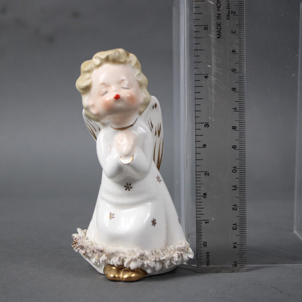 Fine A QualityvWhite Gold Multi Fine Quality Japan 5" Angel Girl Kiss Figurine