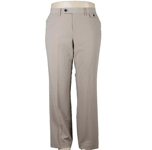 Eddie Bauer NEW Sz 14 X 32 Beige Tan Lined Mercer Fit Poly Spandex Pant