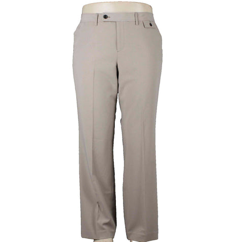 Eddie Bauer NEW Sz 14 X 32 Beige Tan Lined Mercer Fit Poly Spandex Pant