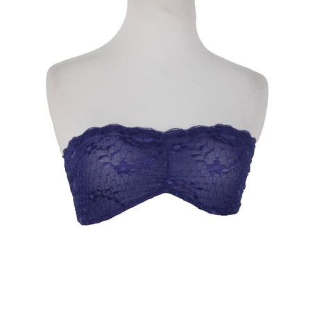 Free People Intimately NEW $20 Sz S Blue Viole Lace Nylon Spandex Bralette