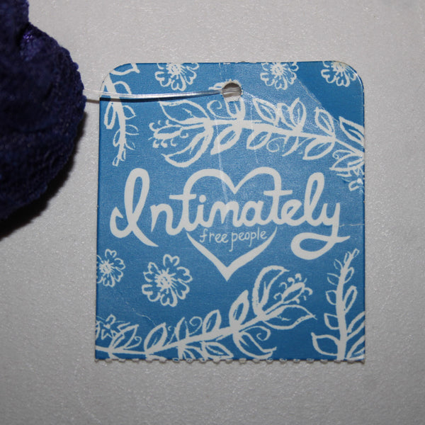 Free People Intimately NEW $20 Sz S Blue Viole Lace Nylon Spandex Bralette