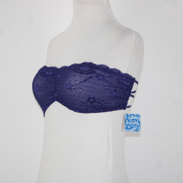 Free People Intimately NEW $20 Sz S Blue Viole Lace Nylon Spandex Bralette