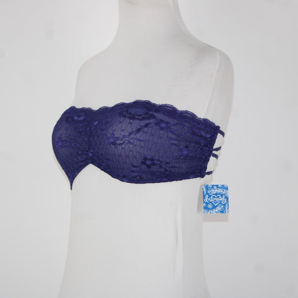 Free People Intimately NEW $20 Sz S Blue Viole Lace Nylon Spandex Bralette