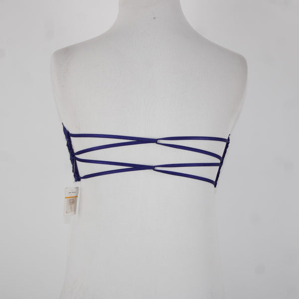 Free People Intimately NEW $20 Sz S Blue Viole Lace Nylon Spandex Bralette