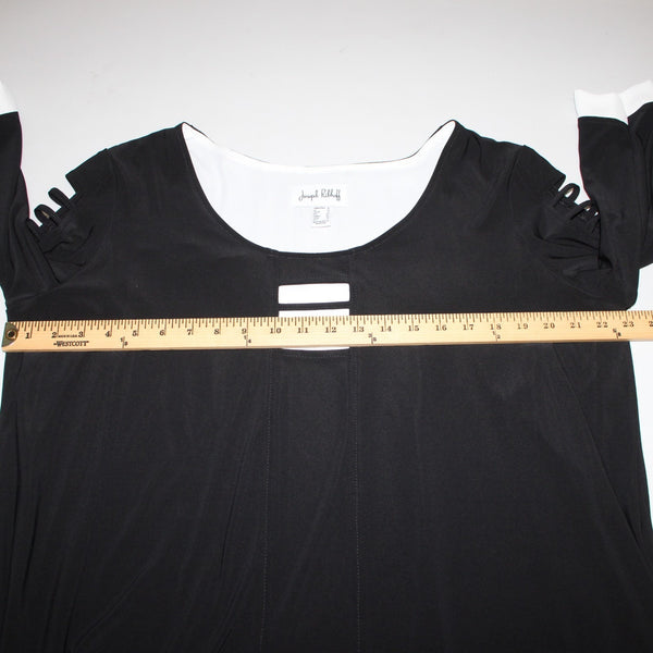 Joseph Robkoff Top Sz 16 Black White Layered 100% Polyester Top
