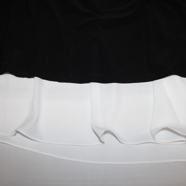 Joseph Robkoff Top Sz 16 Black White Layered 100% Polyester Top