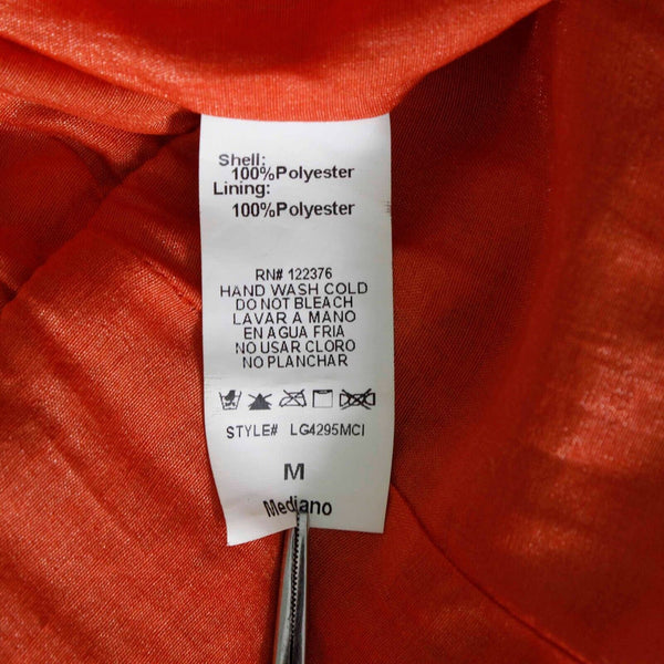 Mustard Seed Sz M Orange Tan Lined Asymmetric Drape Fit n Flare Poly Woven Dress